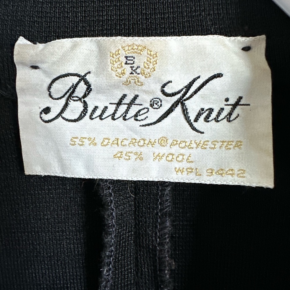1960s Butte Knit Double Breasted MILITARY STYLE Wool Blend Long Coat - Picture 15 of 16